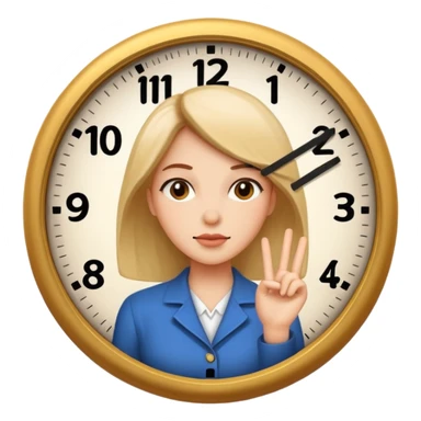 Woman saying clock it sticker