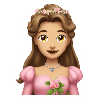 Princesa muito linda a segurar numa flores e a dar um bj ao namorado sticker