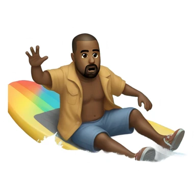 kanye west on a boogeyboard sticker