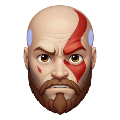 Visage de Kratos du jeu PlayStation sticker