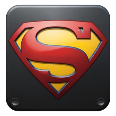 Superman Symbol Man of Steel black sticker