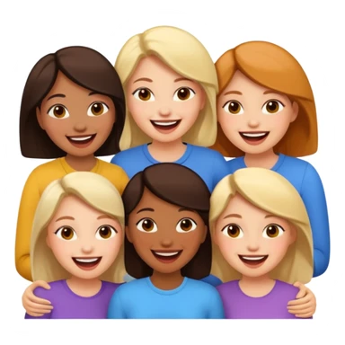 a group of friends who are female sticker