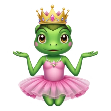 Princess Frog with Pink Tutu sticker