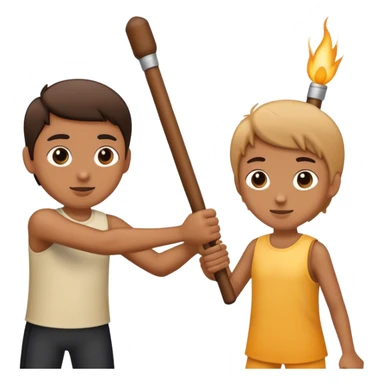 Show the baton being passed off like in a relay race sticker