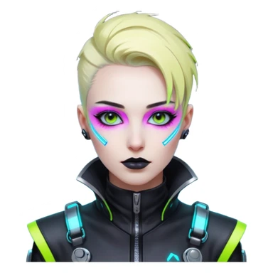 neonpunk hacker sticker