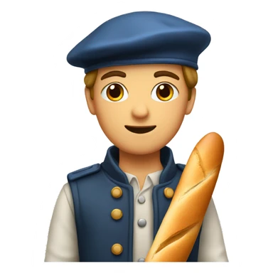 french-boy-with-baguette-and-beret sticker