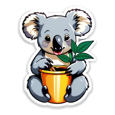 Koala smoking weed￼ sticker