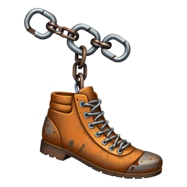 prisoner chain attached to the ankle sticker
