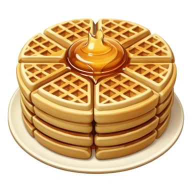 waffle with maple syrup sticker