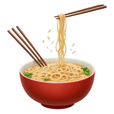 single bowl of noodles for one person eating sticker
