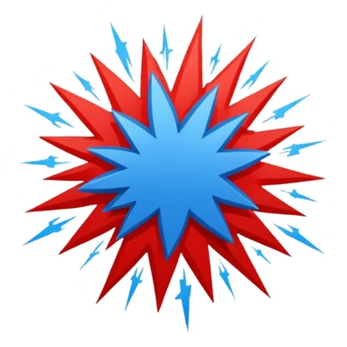  Boom signblue (#00A3E0) and red (#F9423A) sticker