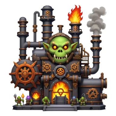 World of Warcraft industrial fantasy factory with goblins working sticker