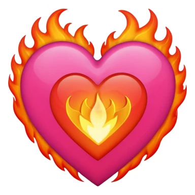 Black, red, hot pink heart make it way more flashy, lightly wreathed in flame tone down the flames a little  sticker
