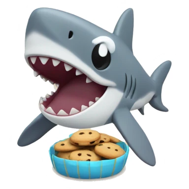 Baby shark with cookies sticker