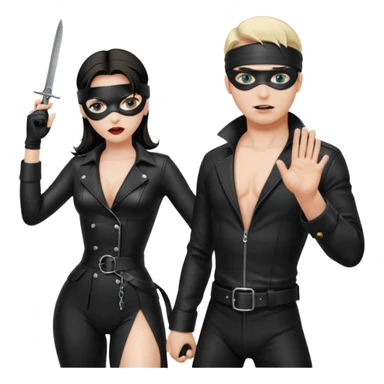 Dominatrix whipping man  sticker