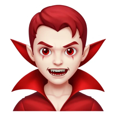 red vampire with gfangs and with red outfit sticker