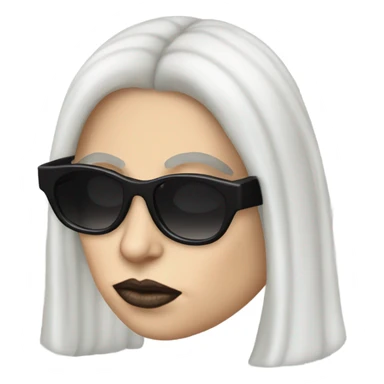 Lady Gaga black glasses Heavy Metal Lover sticker