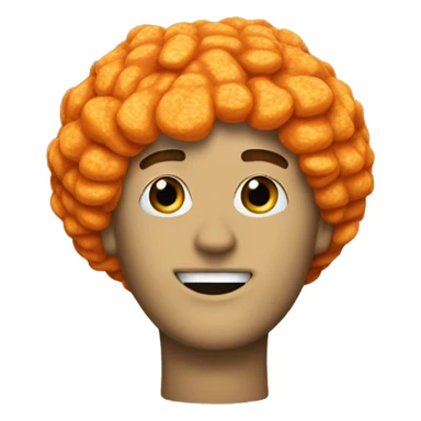 Orange cheeto with a blonde toupee sticker