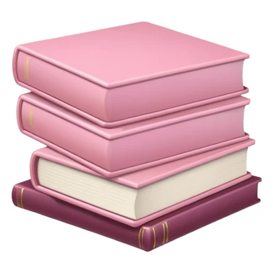 Light pink book stack sticker