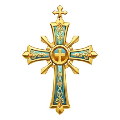 Eastern Orthodox cross. Transparent bakgrund. sticker