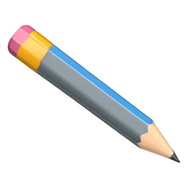 pencil with a few quick sketch strokes around sticker