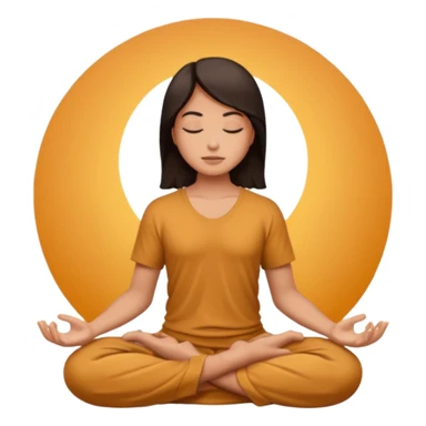 meditating (dark hair) sticker