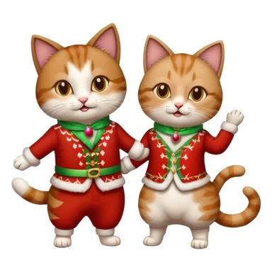 Cats couple salsa dancing  sticker