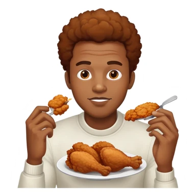 black guy fried chicken  sticker