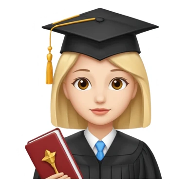 A graduation cap and diplomat sticker