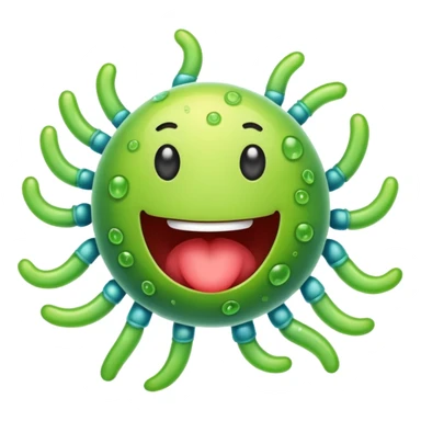 Happy bacteria sticker