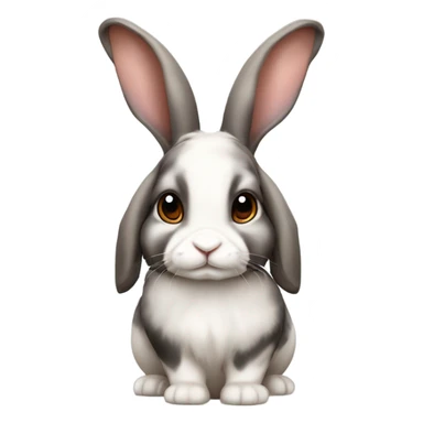 Harlequin lop ear rabbit sticker
