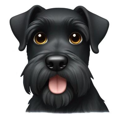 Black miniature schnauzer sticker