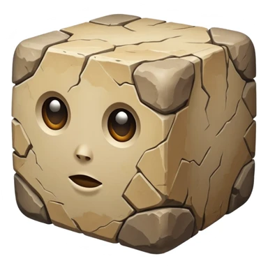 american-beije-intricate-stone-age-rocky-cube-shaped sticker