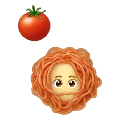 tomato sauce spaghetti in a plate sticker