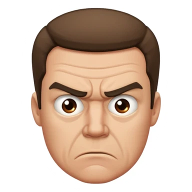 man annoyed with a man sticker