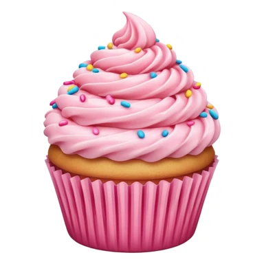Cupcake with pink icing sticker