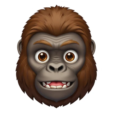 Gorilla with hair and facial hair  sticker