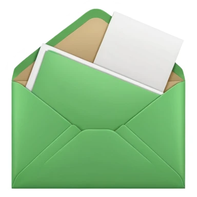 green envelope with letter in it sticker
