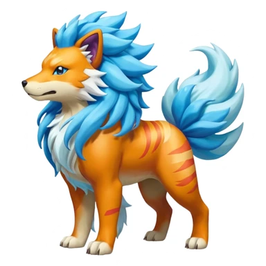 Suicune-Aurorus-Arcanine-Meganium-fusion (full body) sticker