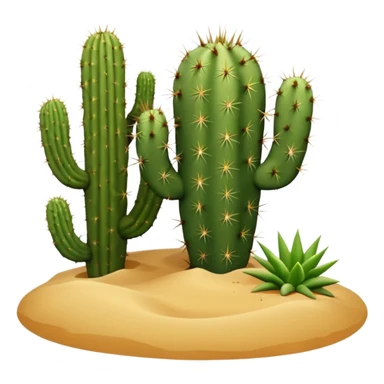 desert iwth cactus sticker