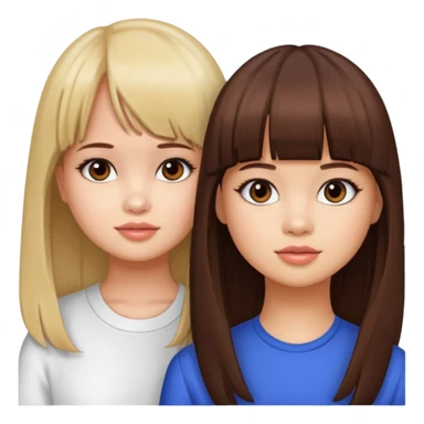 Debby Ryan (straight bangs) and Jenna Ortega sticker