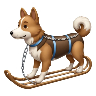 dog with back sled sticker