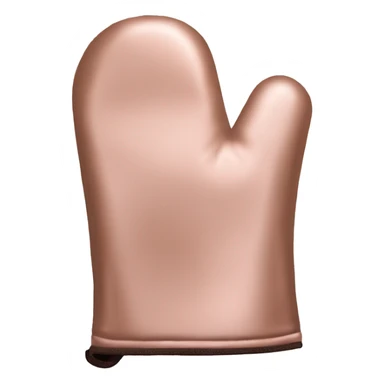 Realistic isolated rose gold oven mitt. sticker
