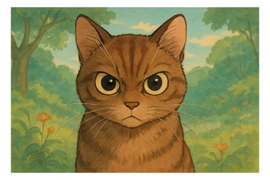 cat staring intensely sticker