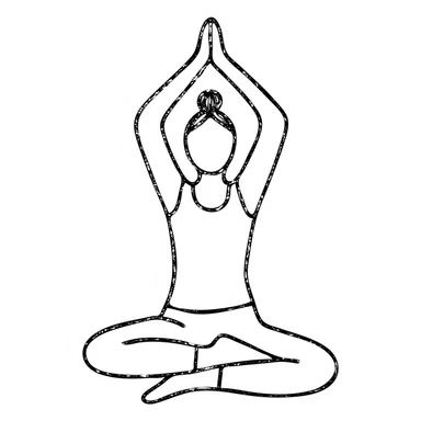 person doing yoga sticker