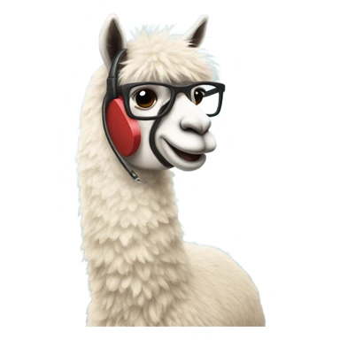 lama talking on the phone sticker