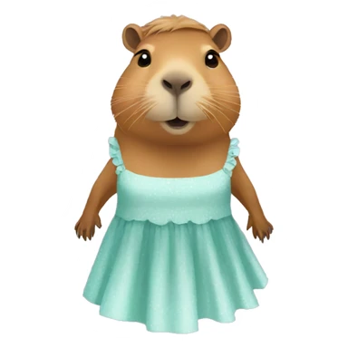 Capybara in a dress sticker