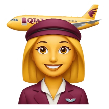 Qatar Airways retro emoji  sticker