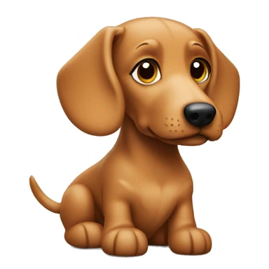 Un teckel couleur crème  sticker