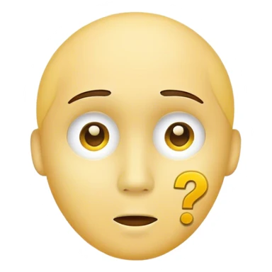 Yellow face with question mark sticker